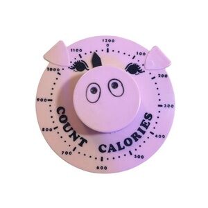 Vintage “Count Calories” Pig Magnet By J.S.N.Y.